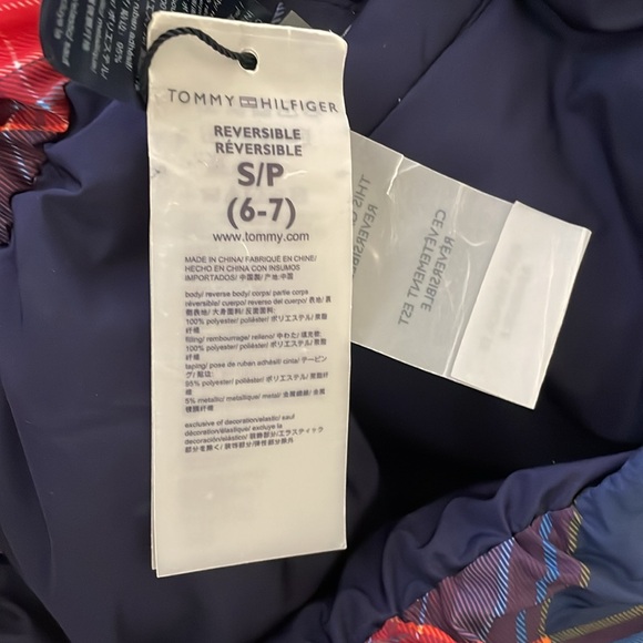 Tommy Hilfiger kids puffy jacket. Reversible size small 6-7. NWT - Picture 9 of 10